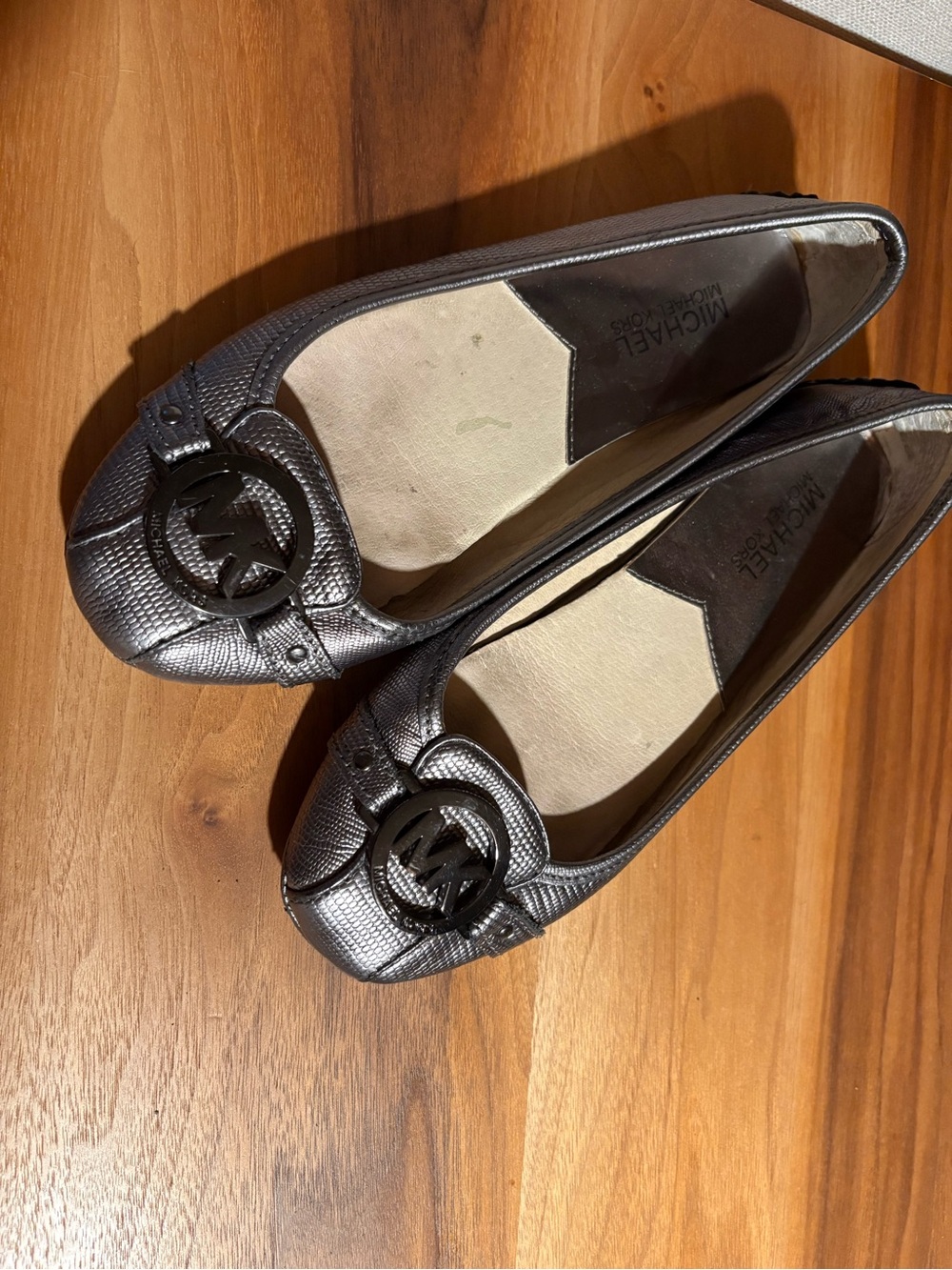 Michael Kors Fulton moccasin in silver